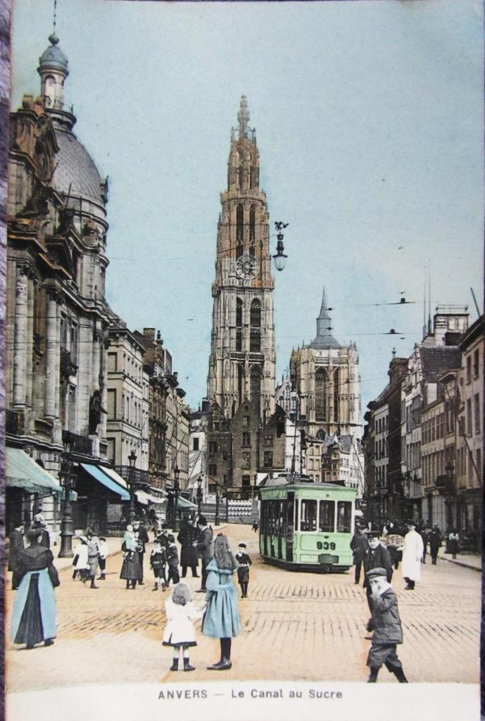 ZICHTKAART ANTWERPEN- LE CANAL AU SUCRE, Ophalen of Verzenden, Ongelopen, Stad of Dorp