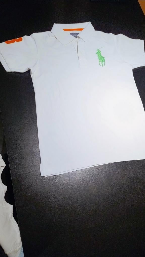 Polos homme Ralph Lauren, Ralph Lauren, Porté, Blanc, Taille 46 (S) ou plus petite