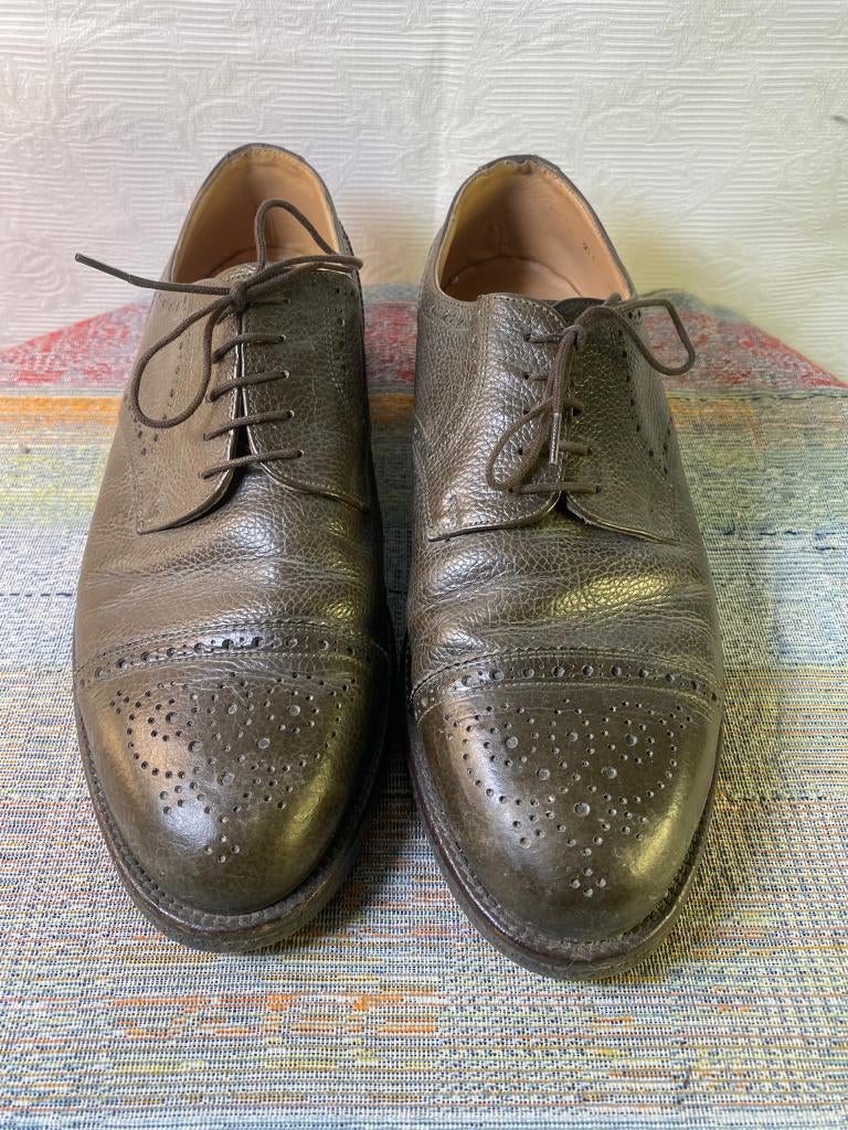 Bally Brogues | Maat 43.5 | Bruin Leer | Oxford Schoenen, Comme neuf, Brun, Envoi, Chaussures à boucles