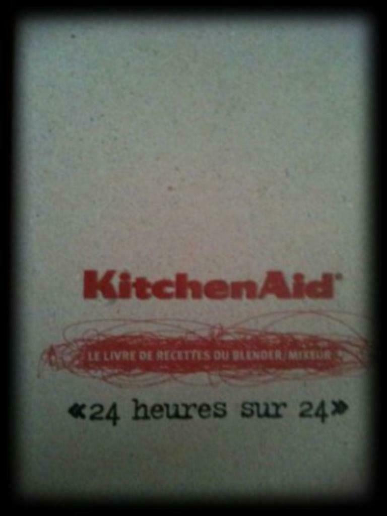 Kitchenaid, Le livre de recettes du blender, Enlèvement ou Envoi