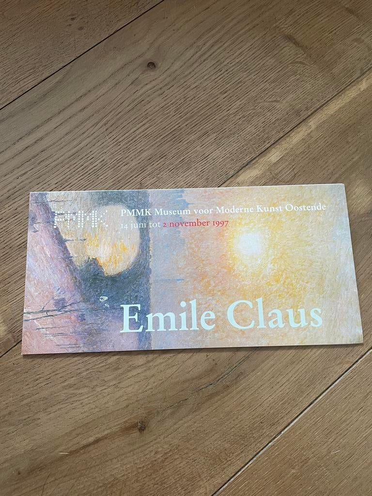 Emile Claus folder PMMK Oostende 14 juni tot 2 November 1997, Ophalen of Verzenden