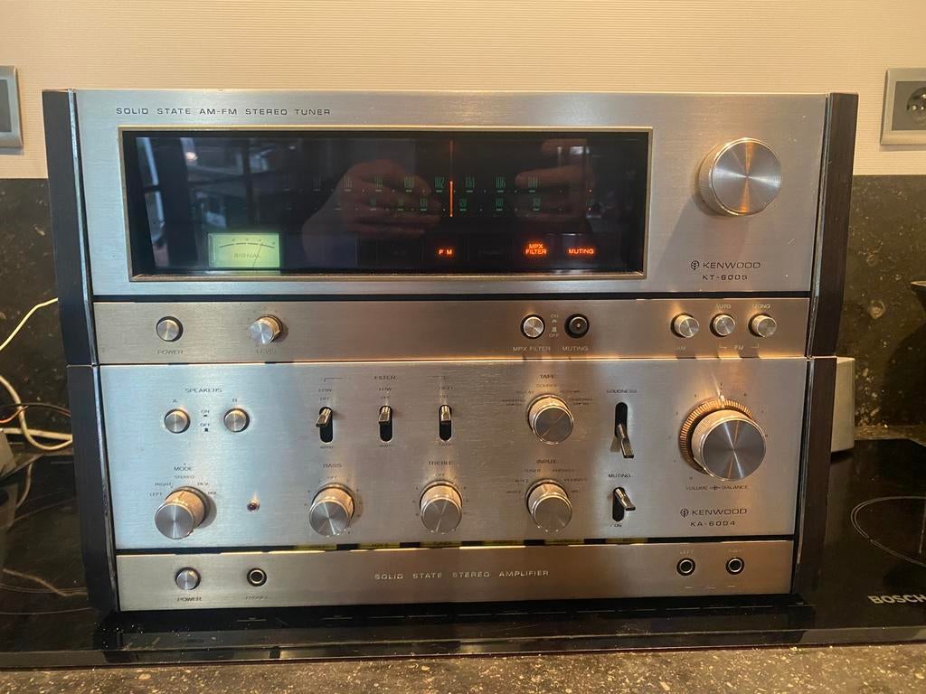 vintage high-end KENWOOD ampifier + tuner (1972-1976), Audio, Tv en Foto, Versterkers en Ontvangers, Ophalen, Gebruikt, Stereo