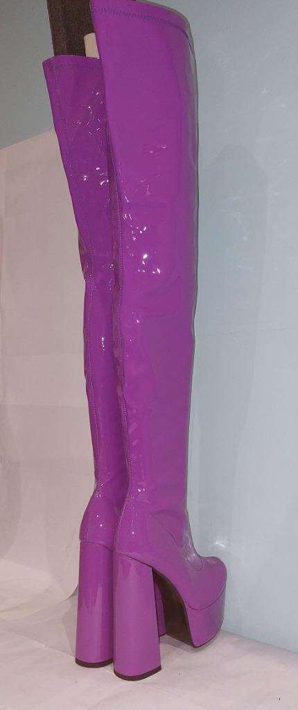 585C* mooie lila knielaarzen met superhoge hakken (40), Kleding | Dames, Hoge laarzen, Overige kleuren, Verzenden, Nieuw