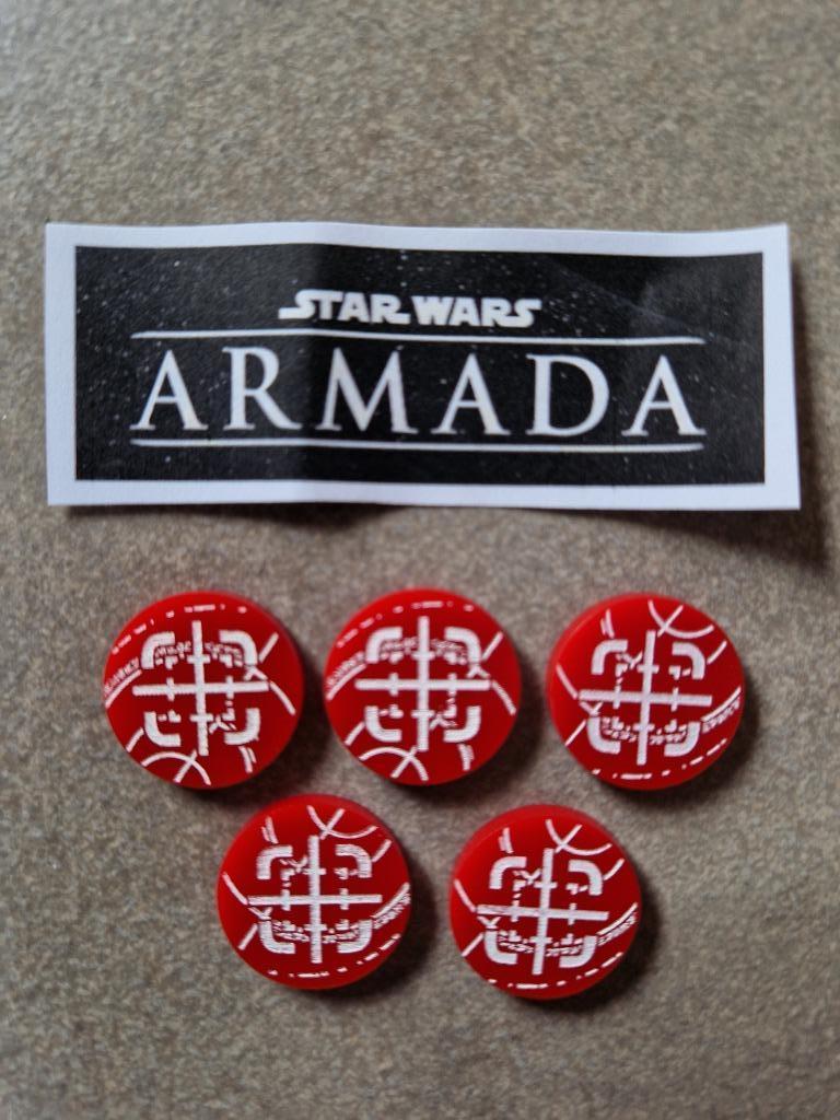 Star Wars Armada 5 Objective red tokens FFG acrylic, Hobby & Loisirs créatifs, Jeux de société | Jeux de plateau, Neuf, Envoi