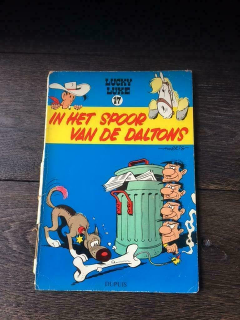 Lucky Luke-In het spoor van de Daltons (1e druk 1962), Boeken, Gelezen, Eén stripboek, Ophalen of Verzenden, Morris