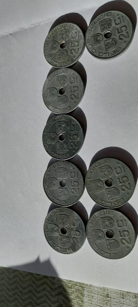 8x 25 cent zink verschillende data, Verzenden, Metaal, Setje