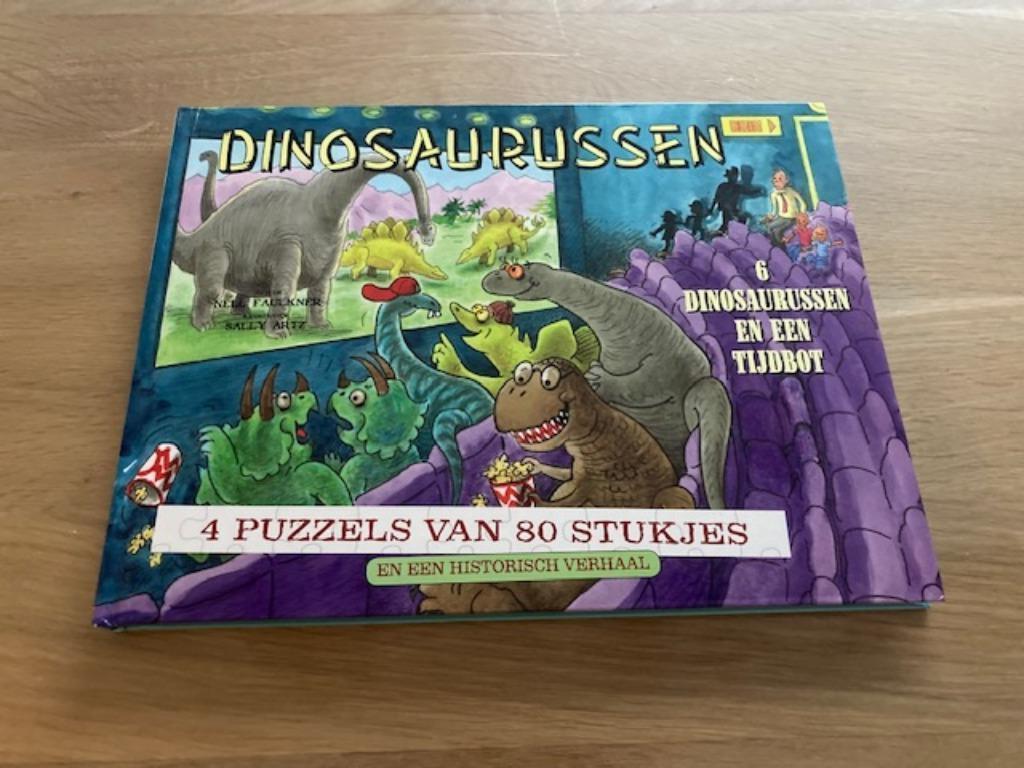 Puzzelboek dinosaurussen, Hobby en Vrije tijd, Denksport en Puzzels, Ophalen, Minder dan 500 stukjes, Zo goed als nieuw, Puzzelboek