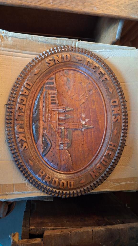Image de prière catholique en bois avec sort, Enlèvement