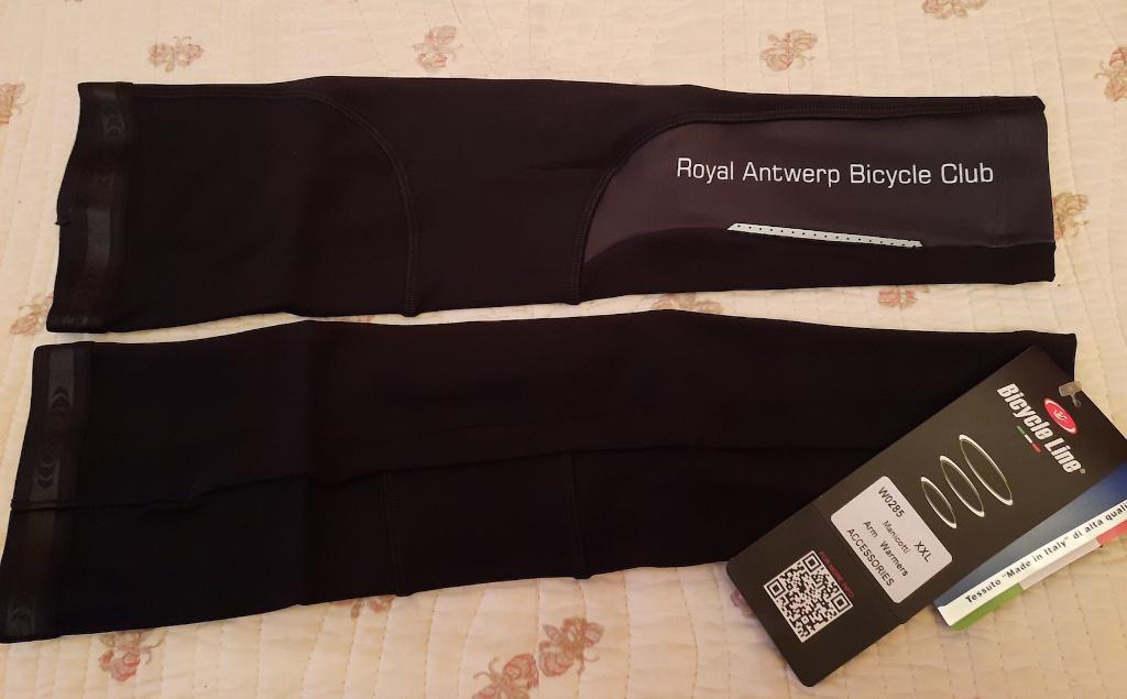 Wielrenner armstukken/armwarmers Royal Antwerp Bicycle Club, Zwart, Nieuw, Overige maten, Ophalen of Verzenden