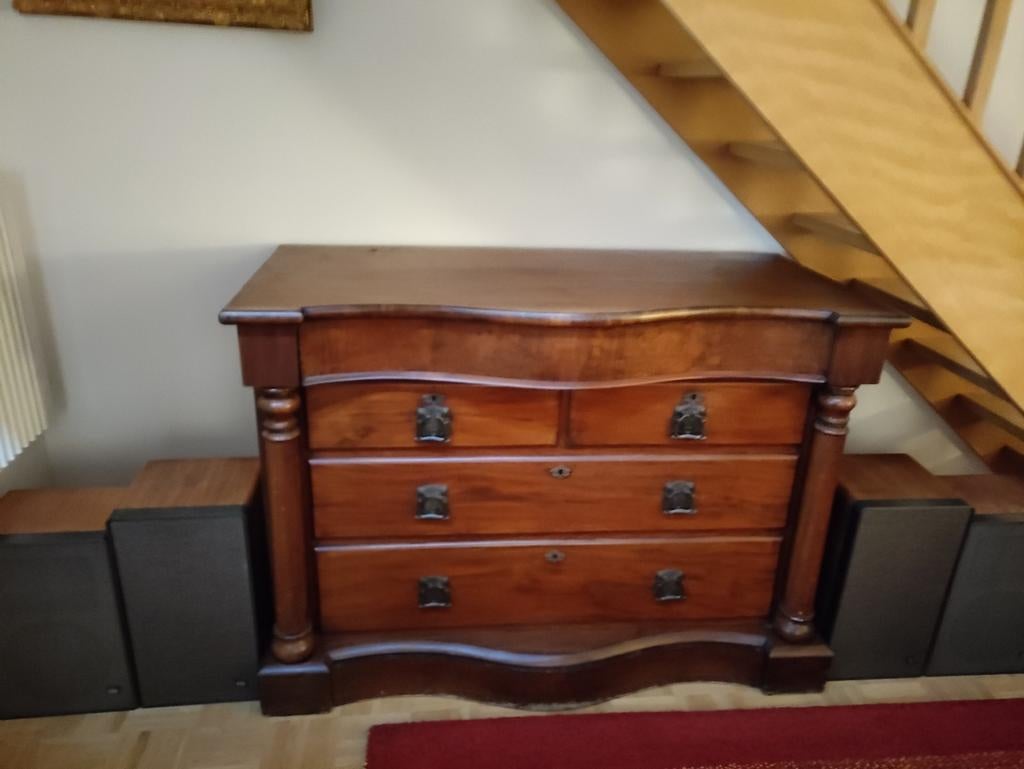 Commode 6 tiroirs bois massif, Enlèvement ou Envoi, Utilisé