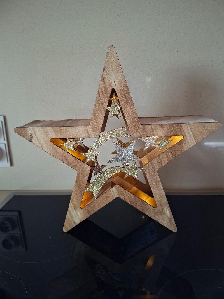 Houten kerstdecoratie, Ophalen, Zo goed als nieuw