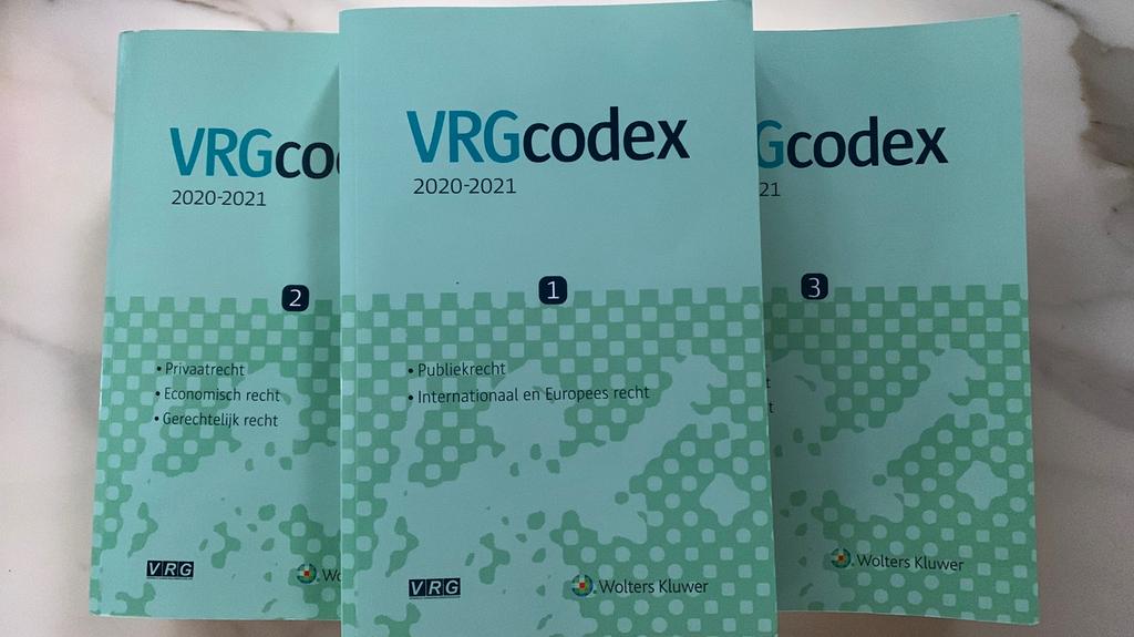 VRGcodex 1,2 & 3  2020-2021, Boeken, Ophalen of Verzenden, Nieuw, Wolters Kluwer