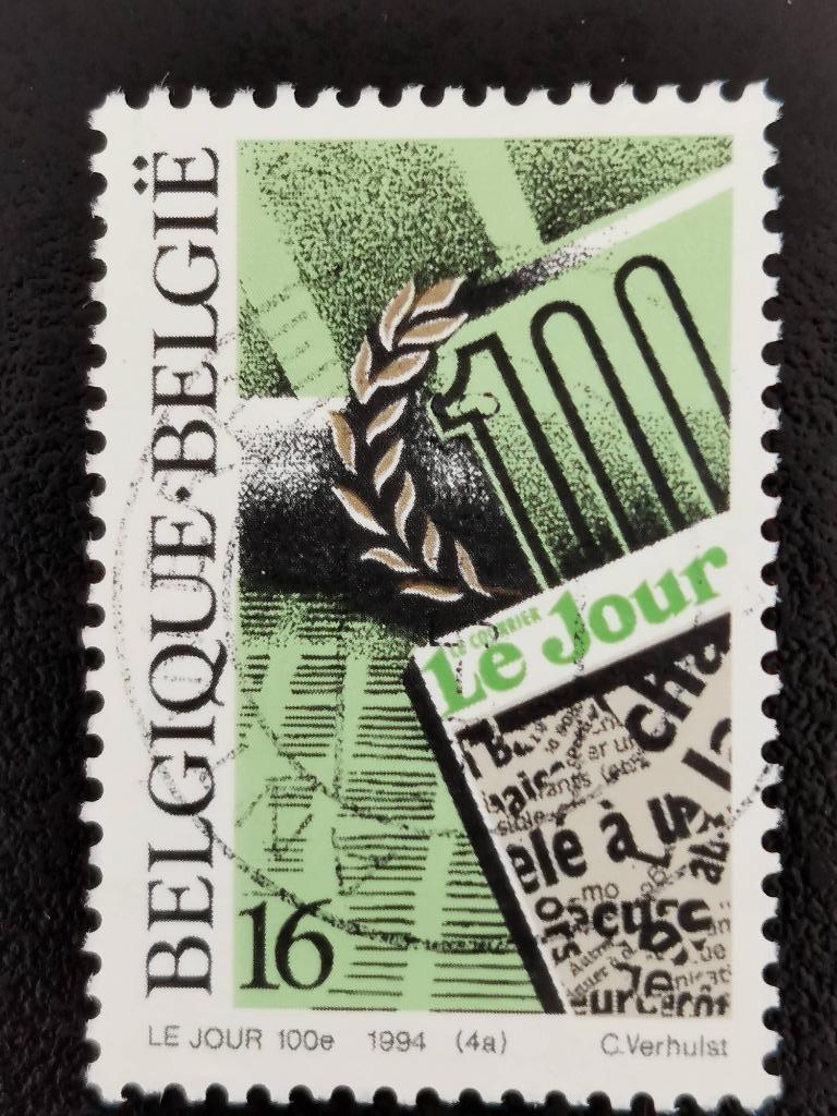Belgique 1994 - 100 ans du journal Le Jour-Le Courrier, Enlèvement ou Envoi, Affranchi