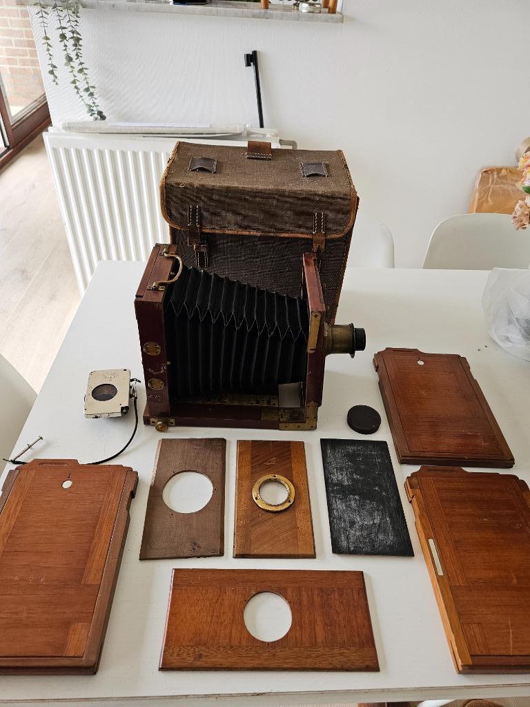 Antieke houten camera, Ophalen of Verzenden
