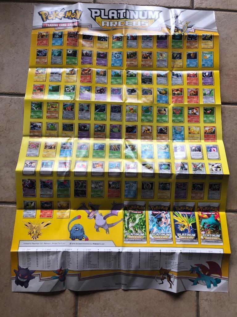 Poster Pokemon Platinium TCG Cards Booster poster official (, Rechthoekig Liggend, Nieuw, Ophalen of Verzenden, A1 t/m A3