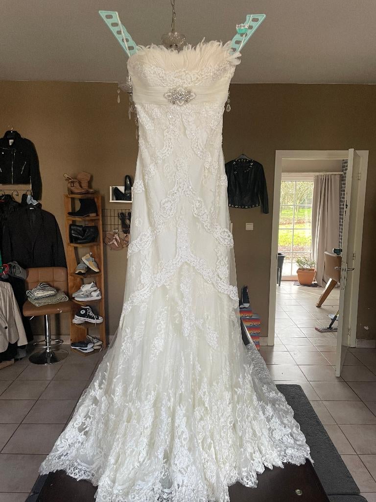 Pronovias Trouwjurk, Kleding | Dames, Trouwkleding en Trouwaccessoires, Pronovias, Ophalen of Verzenden, Beige, Trouwjurk