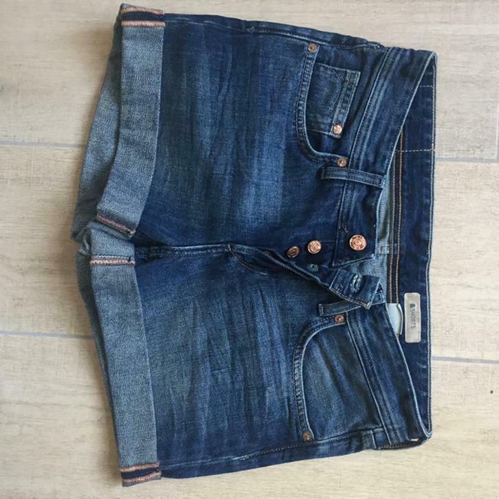 Jeans short Maat 34, Ophalen of Verzenden, Zo goed als nieuw, Blauw, W27 (confectie 34) of kleiner