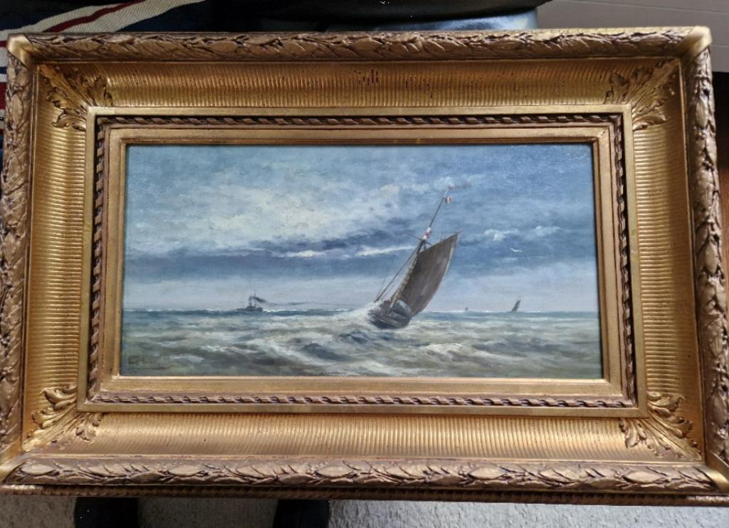 Emile Spilliaert peignant Marine, Antiquités & Art, Art | Peinture | Classique, Enlèvement