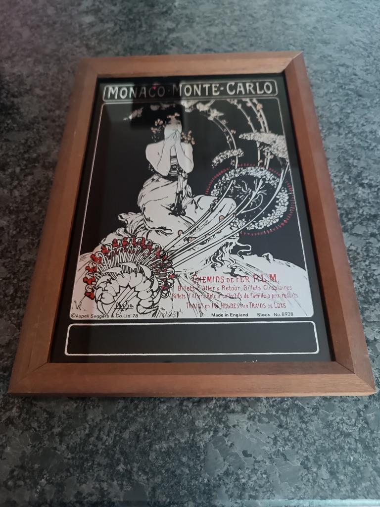 A vendre un Miroir de Mucha, Moins de 100 cm, Comme neuf, Enlèvement, Rectangulaire