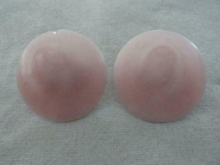 Oorbellen, roze parelmoer (plastiek), Enlèvement, Utilisé, Autres matériaux