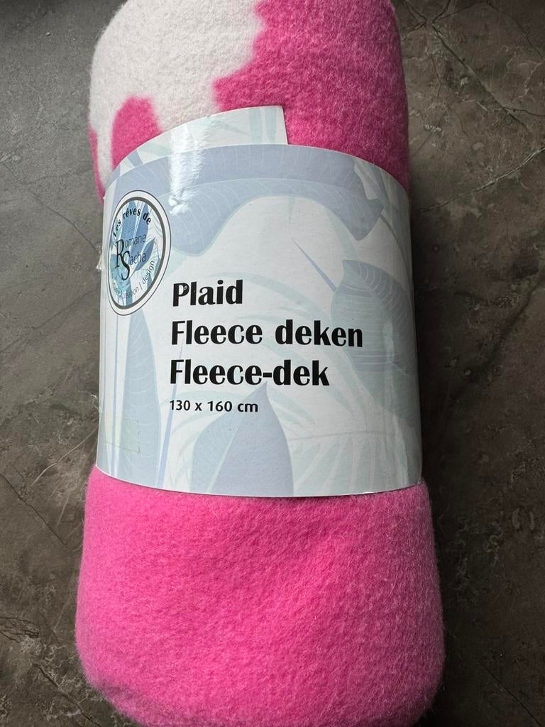 Plaid polaire à imprimé lama, Enlèvement ou Envoi, Neuf, Rose