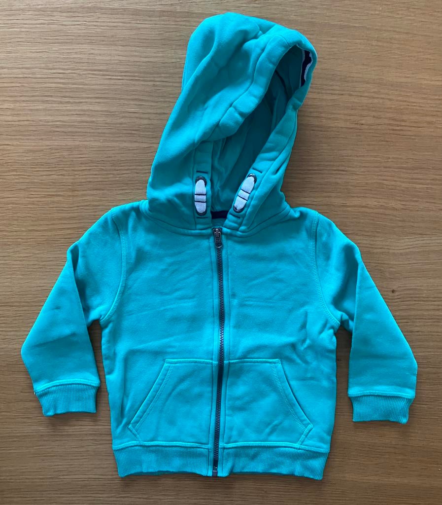 Gilet zippé / à tirette avec capuche vert - 5 ans - 5€, Enfants & Bébés, Comme neuf, C&A, Garçon