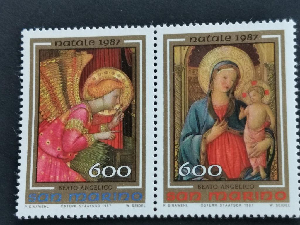 San Marino 1987 - Kerstmis - kunst - Fra Angelico - engel **, Ophalen of Verzenden, Postfris