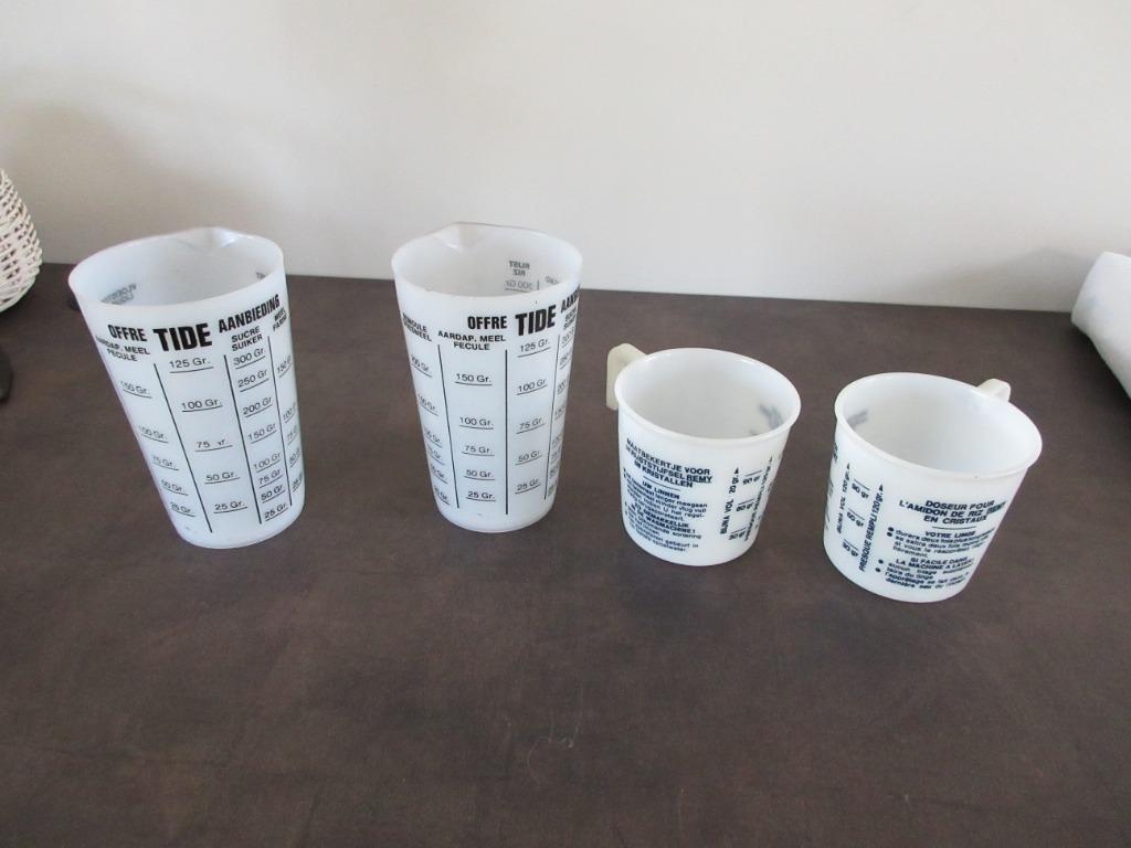 Doseur vintage sixties TIDE et REMY tasses à mesurer doseur, Enlèvement