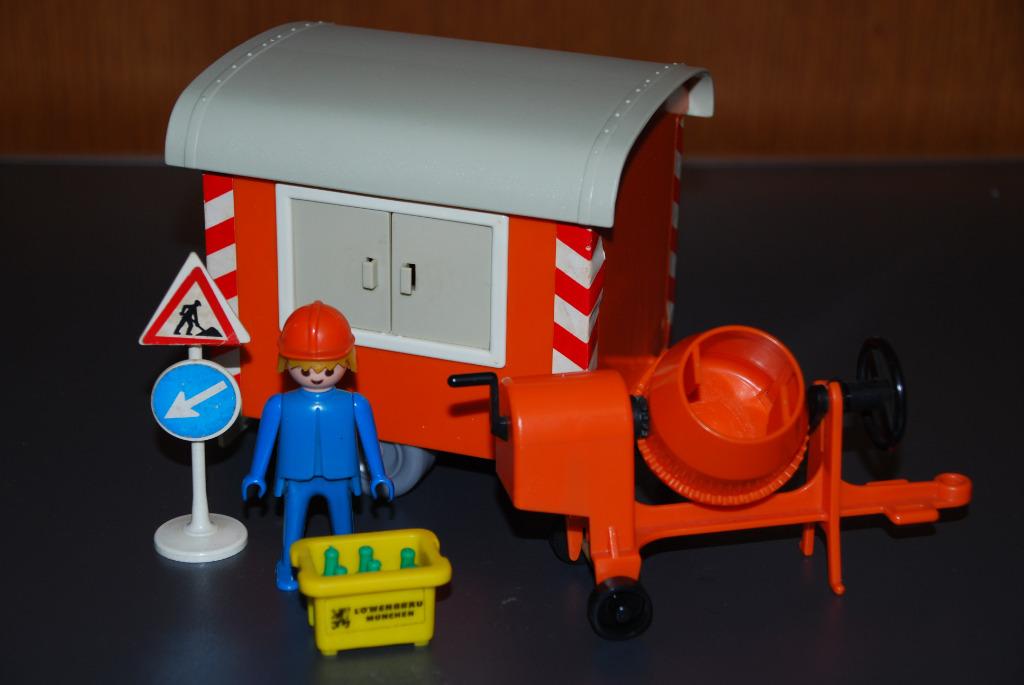 Roulotte de chantier Playmobil 3207 Vintage, Enlèvement, Utilisé, Ensemble complet