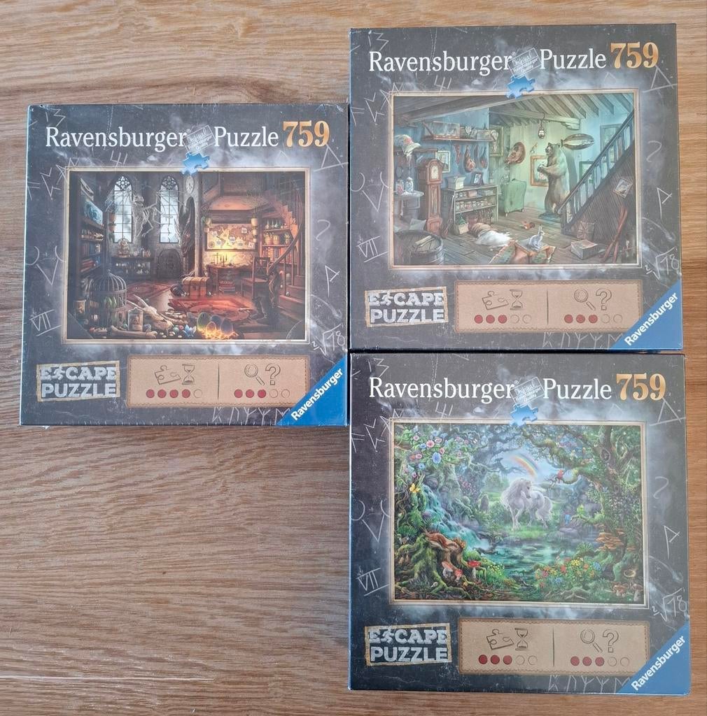 3 Ravensburger escape puzzels - nieuw in verpakking, Ophalen of Verzenden, Nieuw