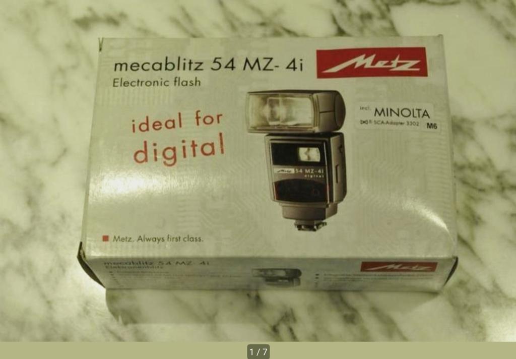 Metz mecablitz 54 MZ-4i numérique pour Minolta, Enlèvement ou Envoi, Comme neuf, Metz, Inclinable