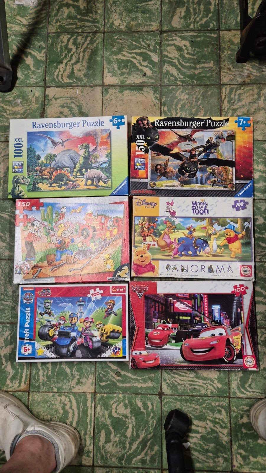 Puzzelset van 100 en 150 stukjes, Ophalen