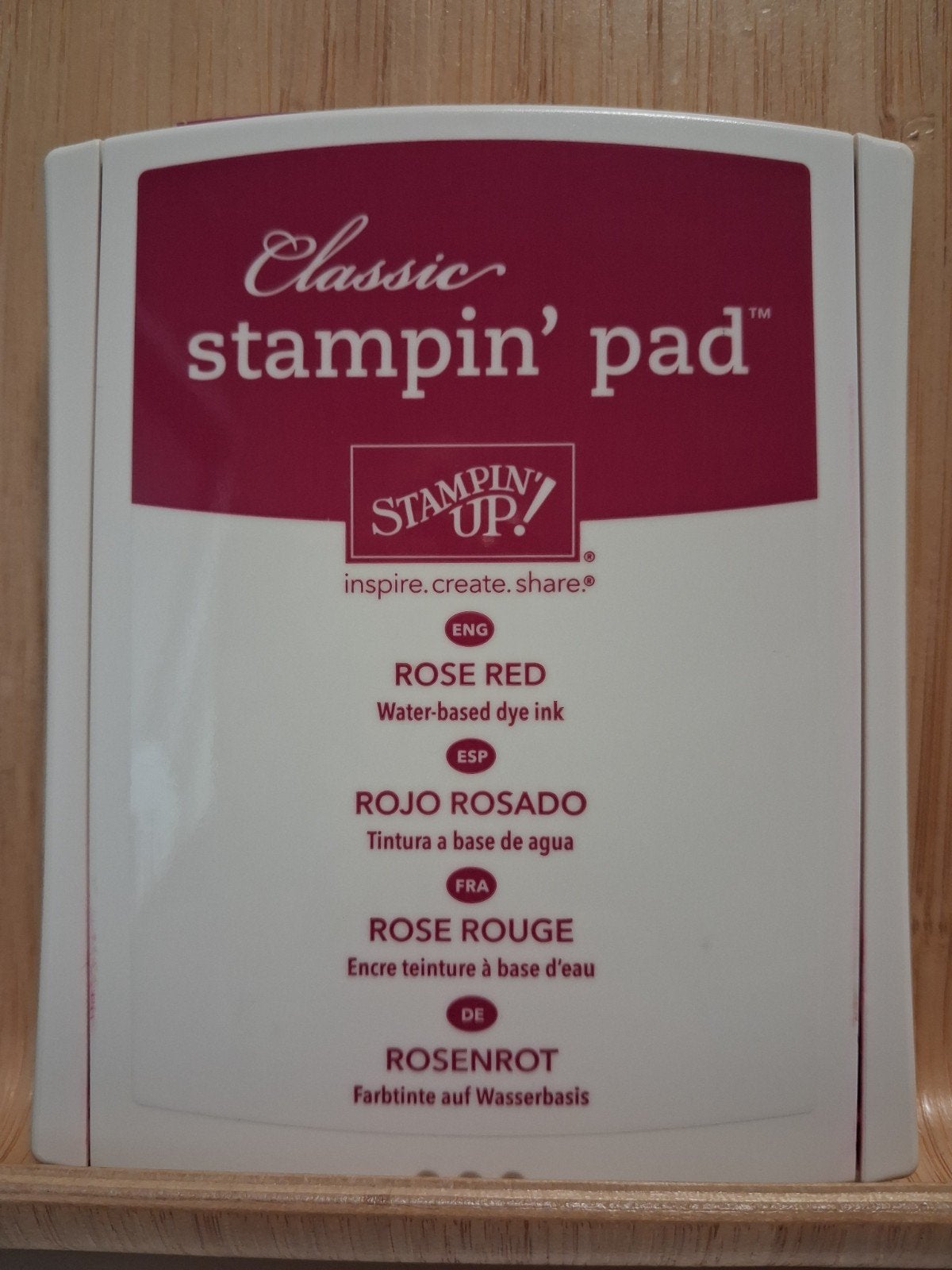 Stampin Up - inktflesje + stempelkussen Rose Red, Ophalen
