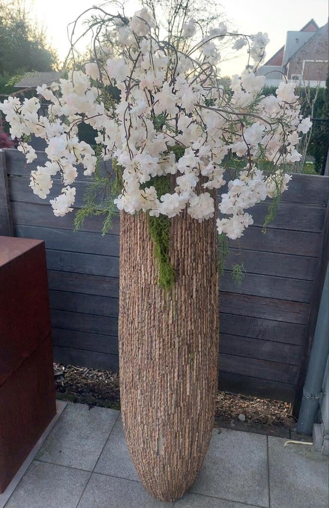 Fleurs artificielles en soie + grand vase, Enlèvement, Arrangement floral