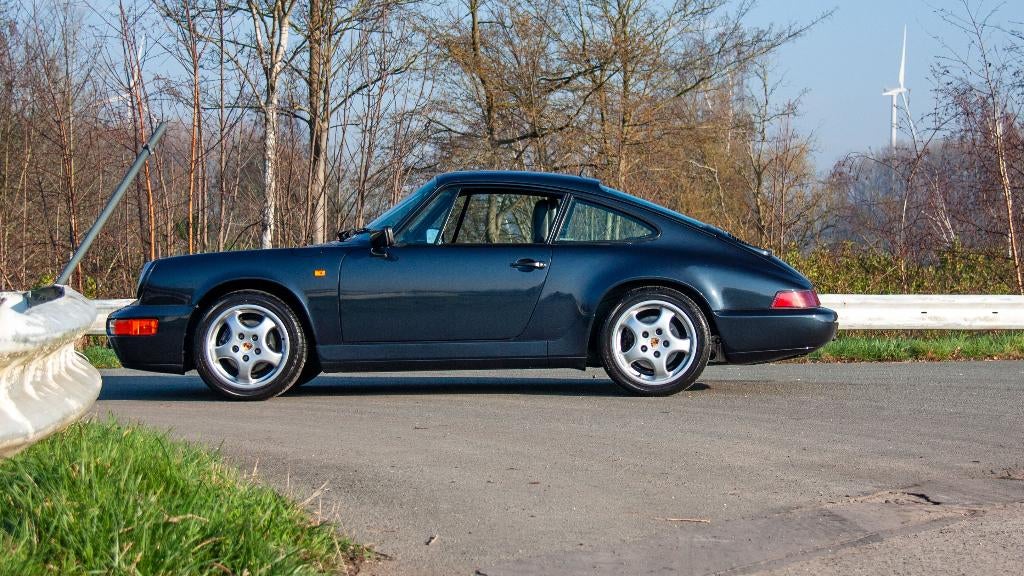 Porsche 964 Carrera 2, Auto's, Porsche, 4 zetels, Zwart, Blauw, Leder