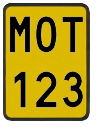 Oude gele kentekenplaat voor motorfietsen, Motoren, ., Nieuw, Ophalen of Verzenden, .