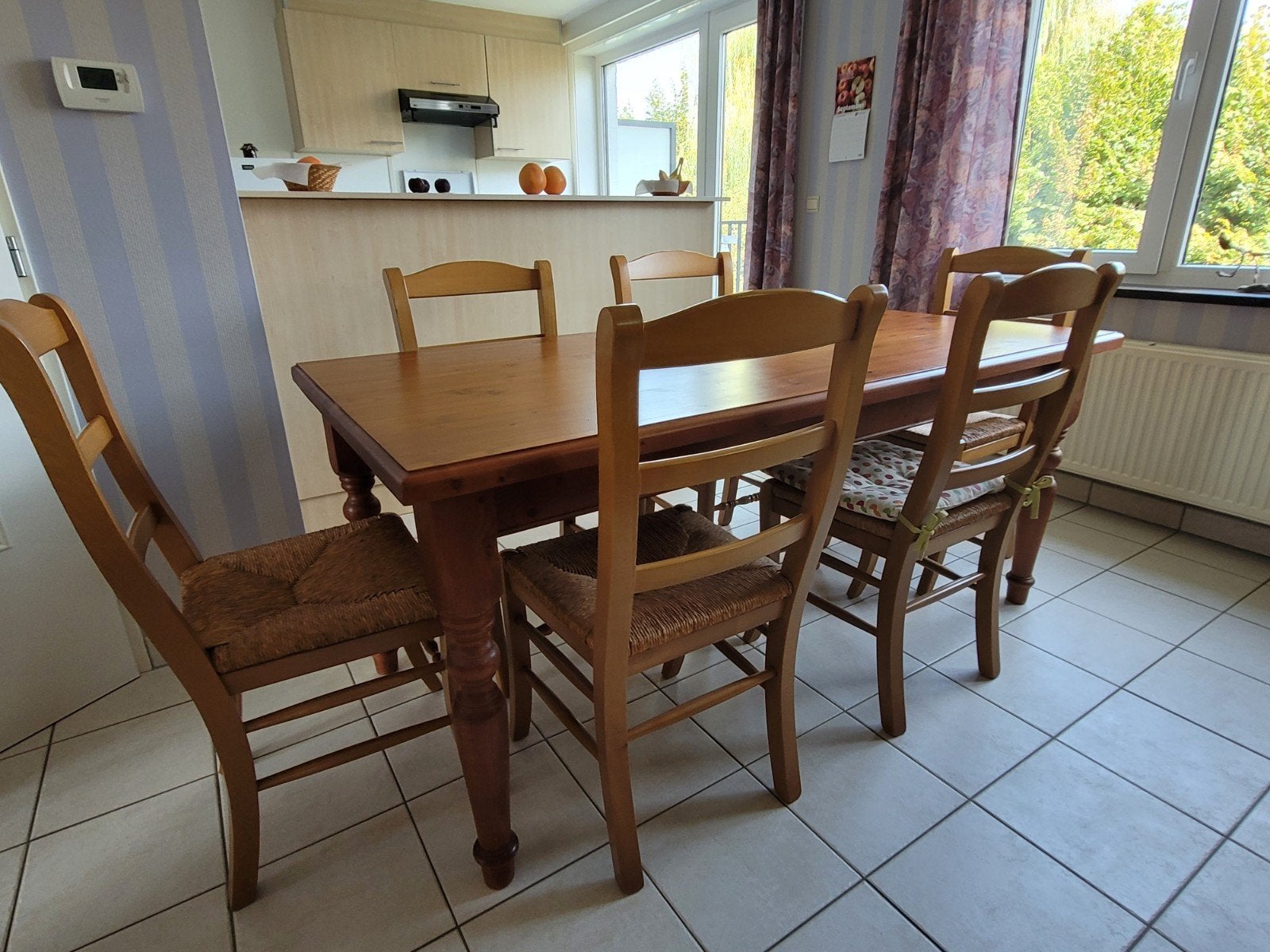 Houten tafel + stoelen, Huis en Inrichting, Ophalen