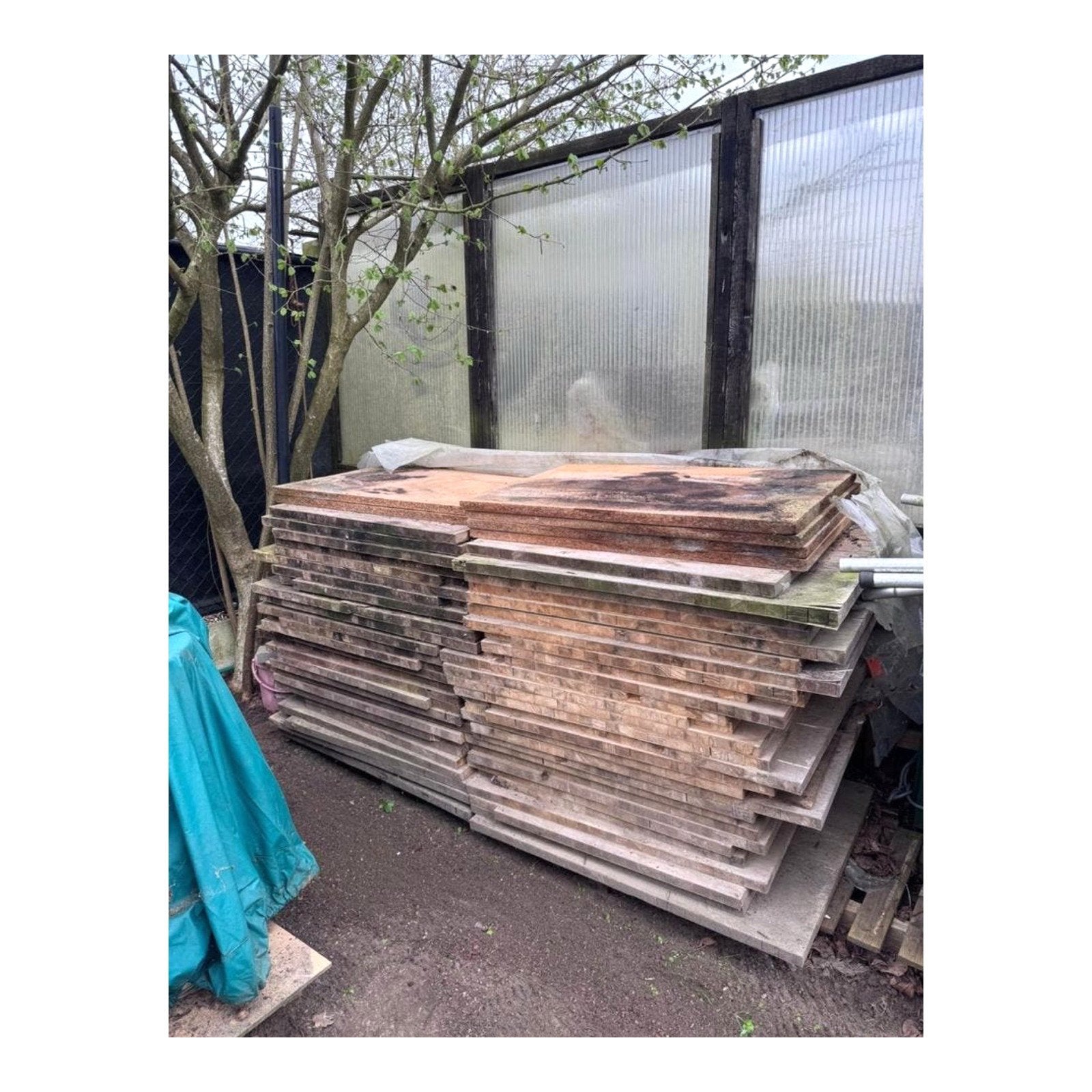Houten platen 60 stuks, Ophalen, Zo goed als nieuw