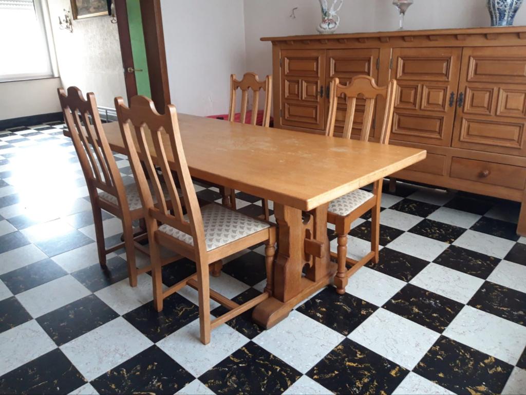 Tafel + stoelen, Enlèvement
