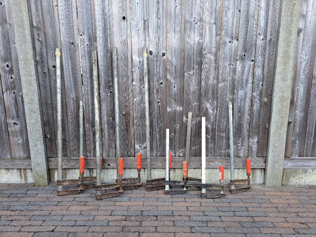 Sergeanten te koop, Doe-het-zelf en Bouw, Gereedschap | Handgereedschap, Ophalen, Gebruikt, Bankschroef, Overige merken