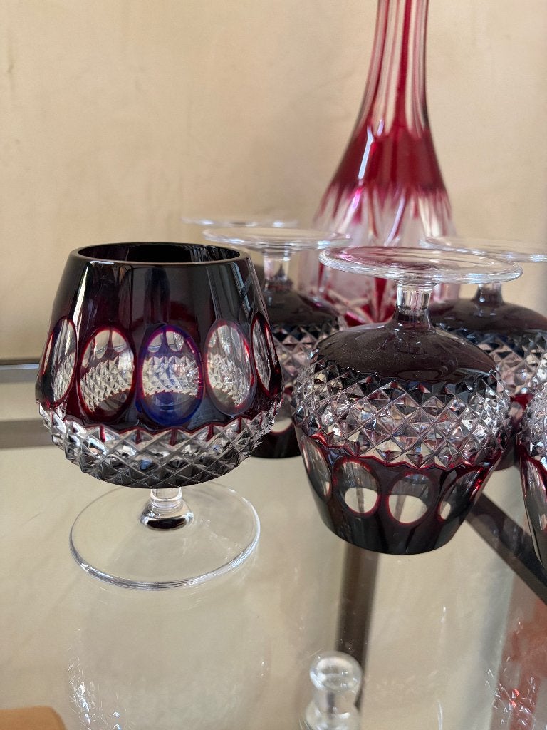 Cognac glazen en karaf in kristal, Ophalen