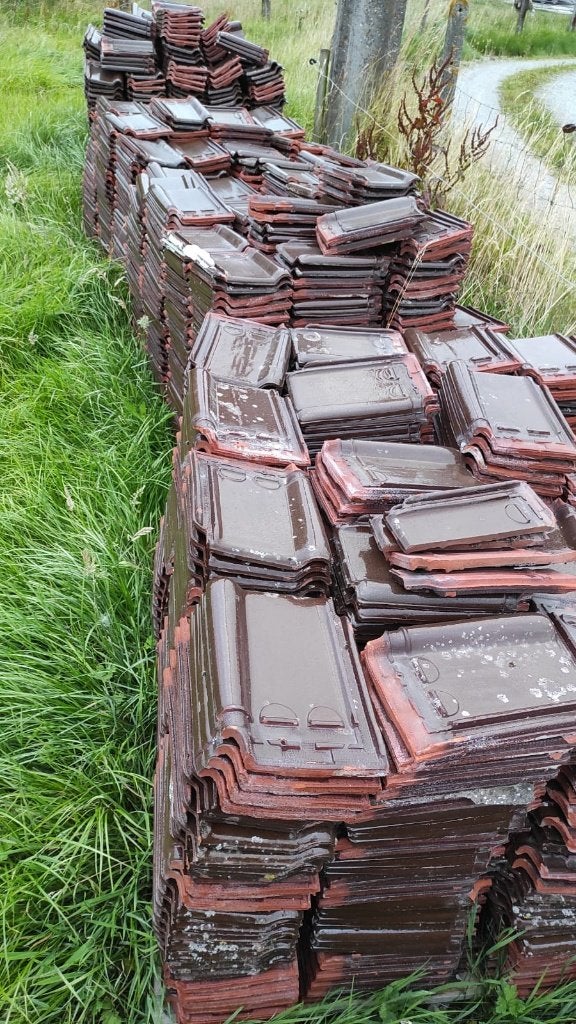 Stormpan Antraciet, Doe-het-zelf en Bouw, Dakpannen en Dakbedekking, Ophalen, Gebruikt, 15 m² of meer, Dakpannen