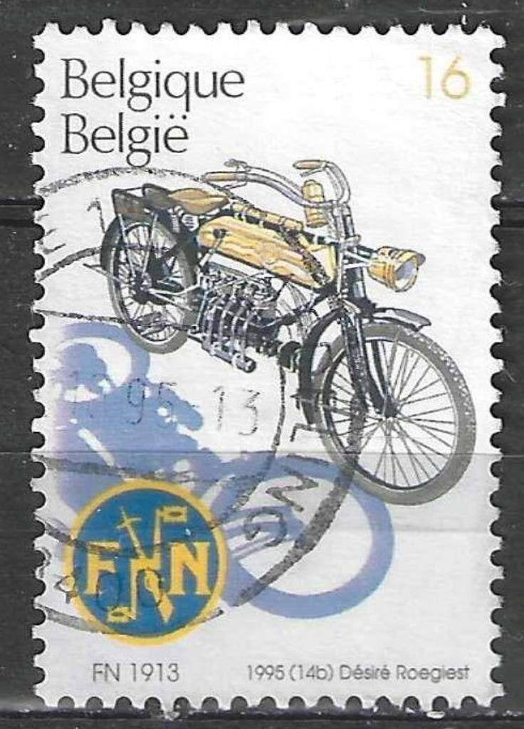 Belgique 1995 - Yvert/OBP 2616 - Motos anciennes (ST), Timbres & Monnaies, Envoi, Affranchi, Oblitéré
