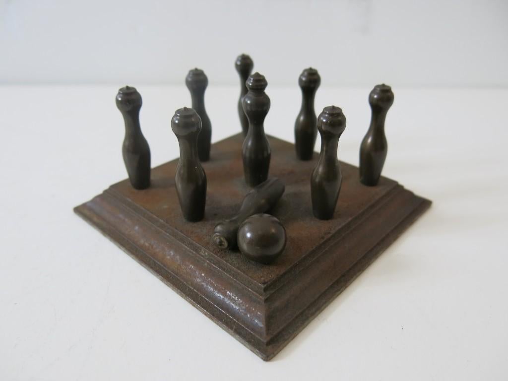 Jeu de quilles souvenir/trophée en métal, Enlèvement ou Envoi