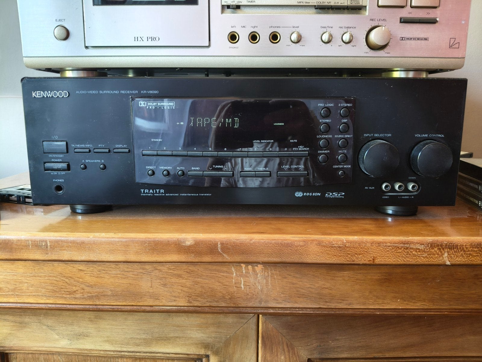 Kenwood KR-V8090 versterker, Audio, Tv en Foto, Versterkers en Ontvangers, Overige merken, Gebruikt, Ophalen of Verzenden, 60 tot 120 watt