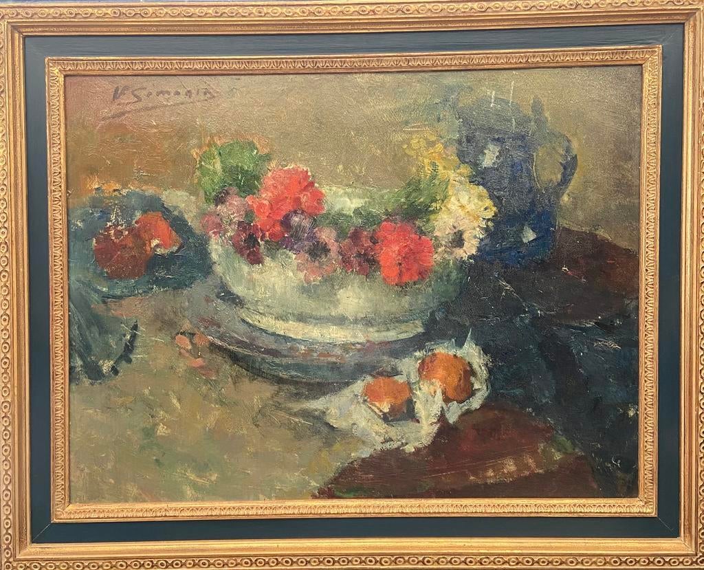 Schilderij Victor Simonin, Antiek en Kunst, Ophalen