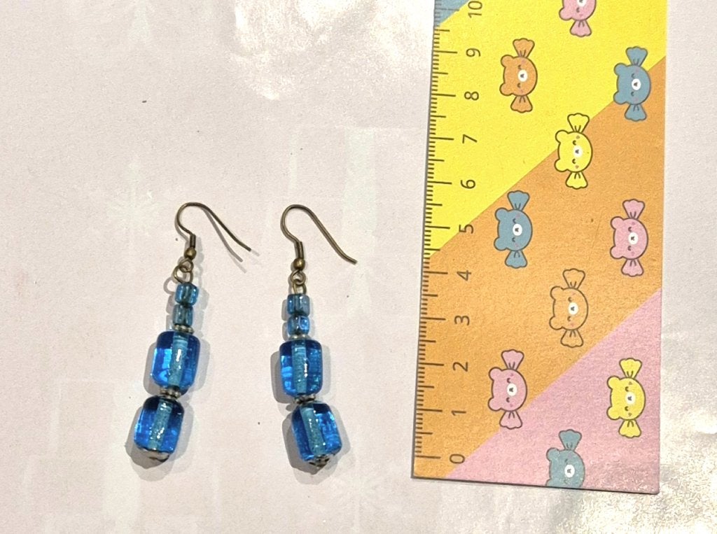 Oorbellen met blauwe stenen, Ophalen of Verzenden
