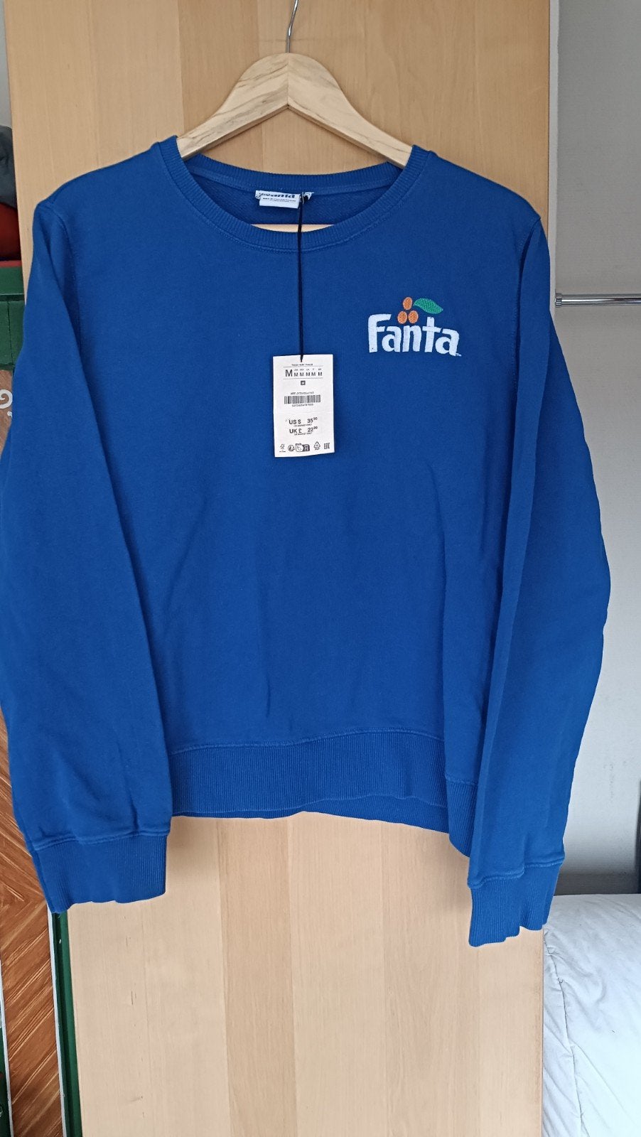 Pullover Fanta, bleu, neuf avec étiquette * Zara * m, Neuf, Taille 38/40 (M), Enlèvement ou Envoi, Zara