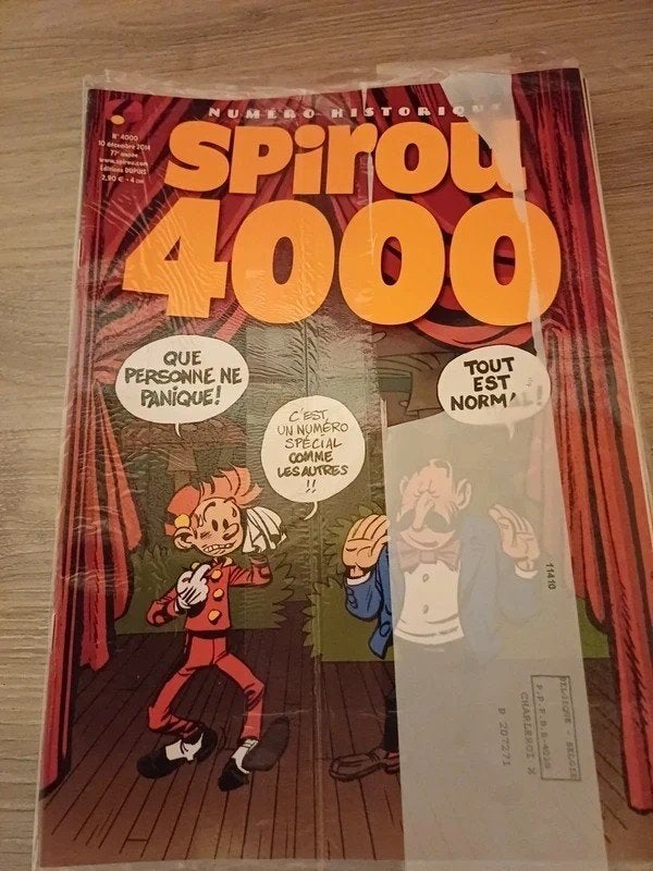 Lot 5 tijdschriften Journal de Spirou (2014) inclusief 4000, Verzenden, 1980 tot heden, Krant