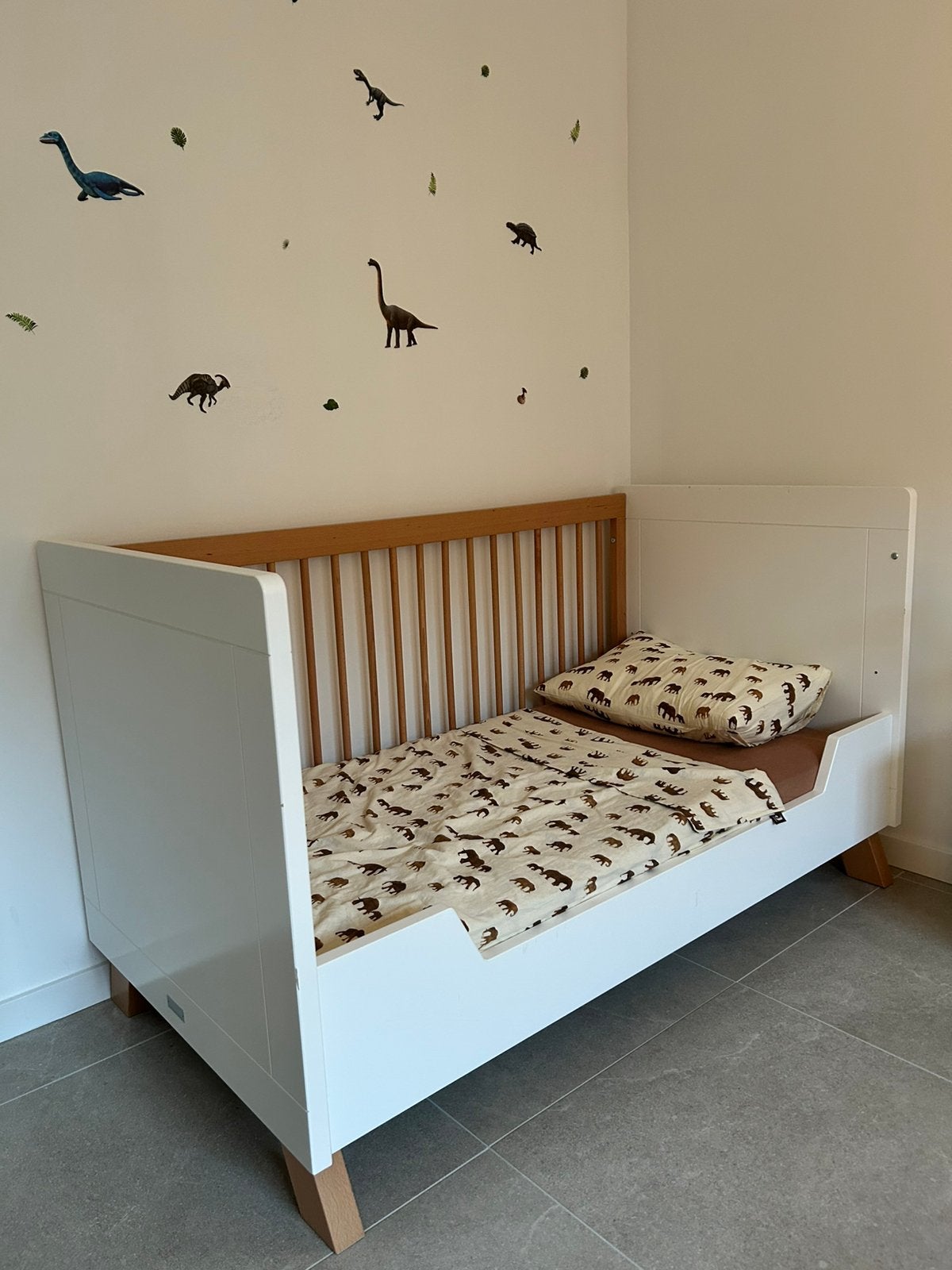 Bopita meegroeibed 70x140cm met matras(beschermer)&donsdeken, Kinderen en Baby's, 70 tot 85 cm, 140 tot 160 cm, Zo goed als nieuw